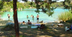 Playa Natural de las Lagunas de Ruidera. Ciudad Real, Albacete. Castilla la Mancha.