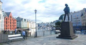 Plaza de Ålesund y el Art Nouveau, Noruega.