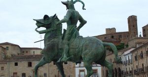 Plaza Mayor de Trujillo. Pizarro, Cáceres. Extremadura.