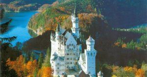 Postal Clásica del Castillo de Neuschwanstein. Baviera. Alemania.