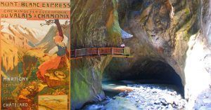 Postal Gorges du Trient. Valais, Suiza.