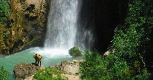 Poza entre Cascadas del Barranco Tajo de Ronda. Málaga. Andalucía.
