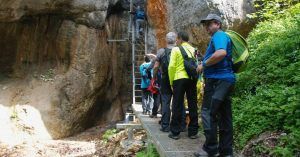 Primeras Pasarelas y Escaleras del Cañón de las Siete Escaleras (Canionul Sapte Scări). Montes Cárpatos. Timisu de Jos. Brasov. Transilvania. Rumanía.