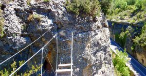 Puente Colgante Ferrata de las Buitreras. Estrecho de Priego. Cuenca. Castilla la Mancha.