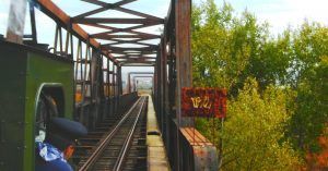 Puente de Hierro en el Viaje en el Tren de Arganda. Madrid.