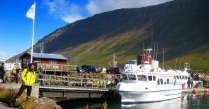 Puerto de Isla de Vigur. Ísafjorður. Vestfirðir en Islandia.