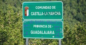 Puerto de la Quesera. Cartel Castilla La Mancha. Guadalajara.