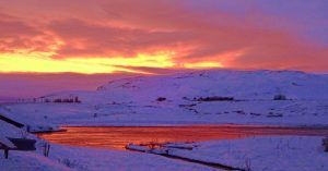 Puesta de Sol en Islandia.
