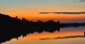 Puesta de Sol, Parque Regional Lac Taureau. Quebec, Canadá.