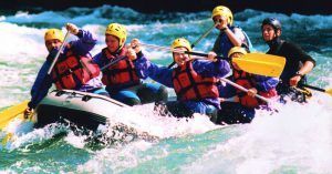 Rafting del Noguera Pallaresa. Sort, Pallars Sobirà. Lérida. Cataluña.