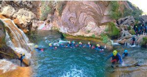 Rápeles en el Barranco Cerrada de Utrero. Cazorla, Jaén. Andalucía.