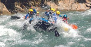 Rápido del Rafting del Noguera Pallaresa, Lérida.