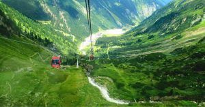 Remonte Stubaier Gletscher Bahn. Top of Tirol, Austria.