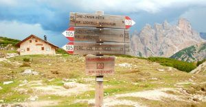 Rifugio de Lange, Langalm. Tres Cimas di Lavaredo. Alpes Dolomitas. Belluno, Véneto. Italia.