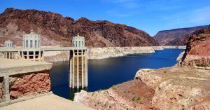 Río Colorado y la Presa Hoover Dam. Nevada, Arizona. Estados Unidos.