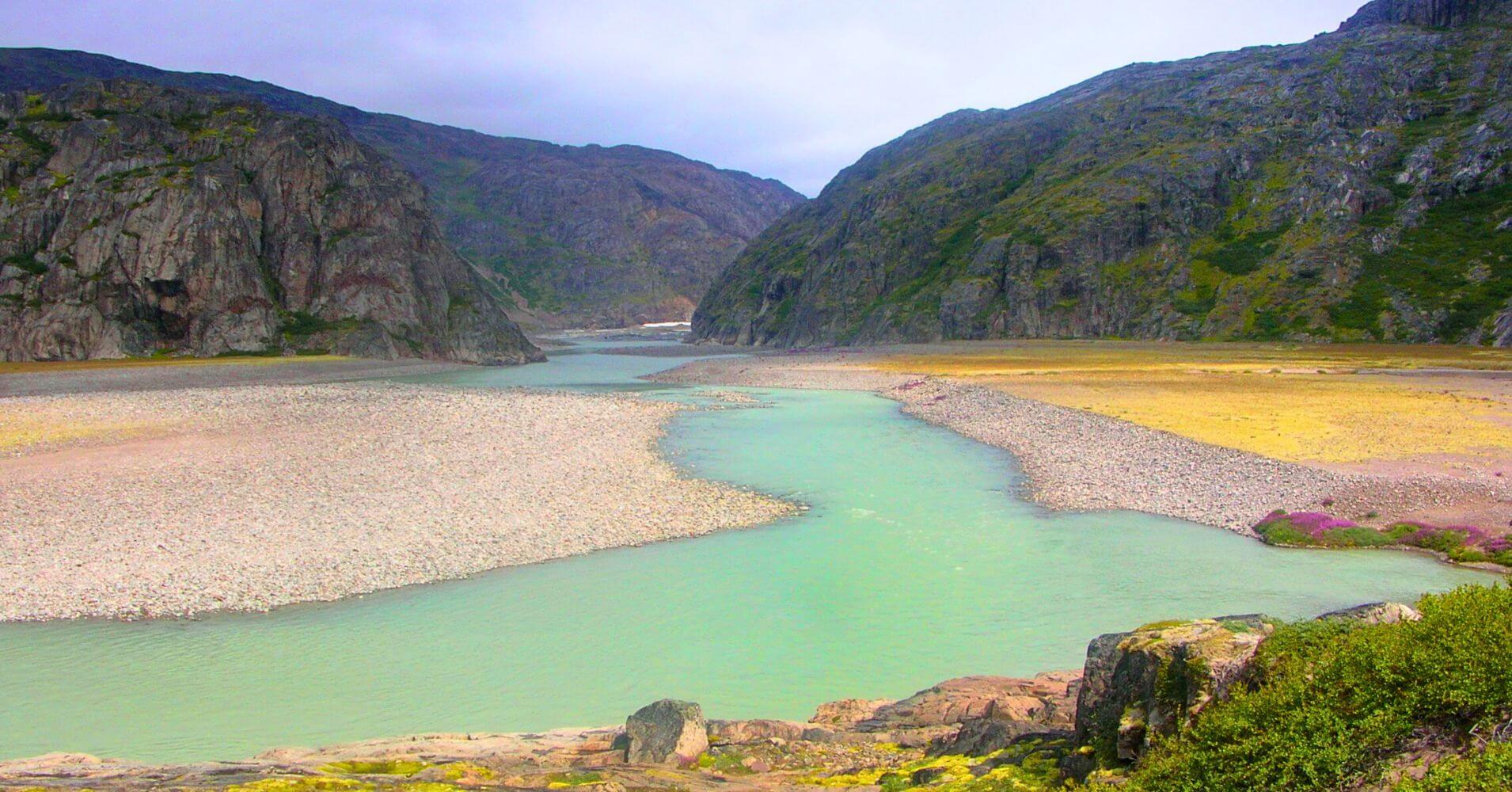 Río Glacial, Groenlandia. Dinamarca.