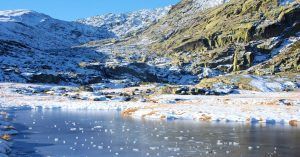 Río Pozas en Invierno. Sierra de Gredos. Ávila. Castilla y León.