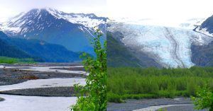 Río Resurrección y Glaciar Exit. Seward. Alaska, Estados Unidos.