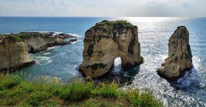Rocas de Rauche. Beirut, Líbano.