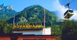 Rofanbahn, Montañas Rofan. Tirol, Maurach. Austria.
