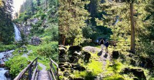 Sendero Cascada Gartlwasserfall. Heiligenblut am Grosglockner, Carintia. Austria.