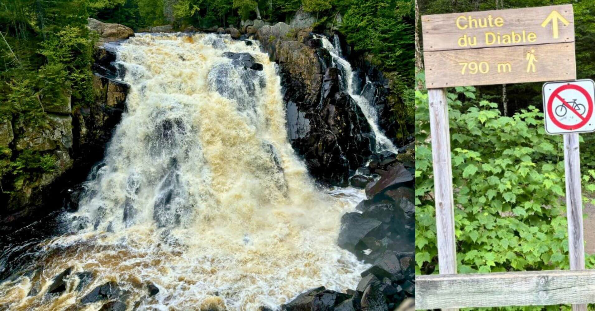 Sendero Chute du Diable. Parque Nacional Mont Tremblant. Quebec, Canadá. Sendero Chute du Diable. Parque Nacional Mont Tremblant. Quebec, Canadá.