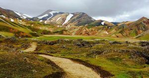 Sendero Colada de Lava. Landmannalaugar Tierras Altas de Islandia.