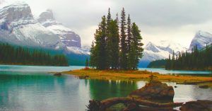 Spirit Island, Parque Nacional Jasper. Alberta, Canadá.