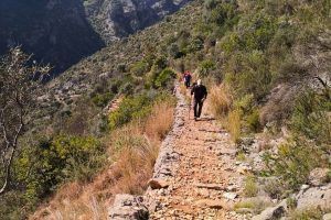 Subida a Les Juvees d’ Enming. 6000 Escalones Catedral del Senderismo. Vall de Laguar. Alicante.