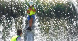 Tobogán en la Presa del Rafting del Río Segura. Murcia.