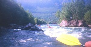Tramo dos del Rafting del Noguera Pallaresa. Lérida.