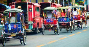 Transporte Tuk Tuk Chiang Mai. Tailandia.