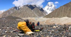Trekking Baltoro Karakórum. Cordillera del Himalaya. Skardú, Pakistán.