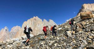 Trekking Baltoro Karakórum en Cordillera del Himalaya. Región de Baltistán. Skardú, Pakistán.
