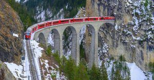 Tren Glacier Express. Suiza.