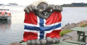 Troll Bandera de Noruega.
