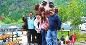 Troll Fiordo de Geiranger en Noruega.