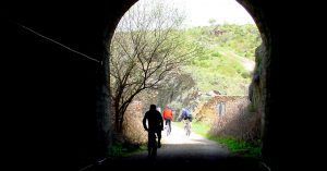 Túnel Numero 11 de la Vía Verde de Calera y Chozas. Toledo. Castilla la Mancha.