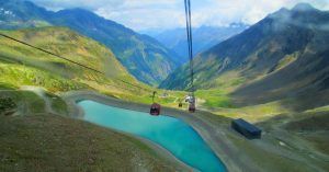 Valle de Stubaital. Stubaier Gletscher Bahn. Top of Tirol, Austria.