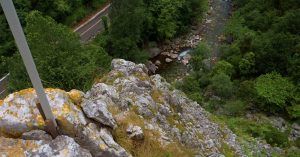 Final de la Vía Ferrata Pozo El Milar. Desfiladero de la Hermida. Picos de Europa, Cantabria.