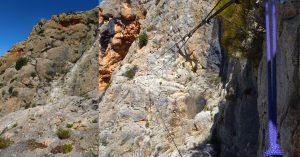 Vía Ferrata Sierra de la Villa. Tibetanos y Verticales. Villena, Alicante.