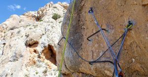 Vía Ferrata Sierra de la Villa. Desplome. Villena, Alicante.