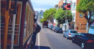 Viaje en el Tranvía de San Francisco. Cable Car. California. Estados Unidos.