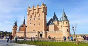 Vista del Alcázar de Segovia. Castilla y León.