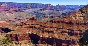 Vistas desde los Miradores Hermits Rest Vista. Panorámica del Gran Cañón. Arizona. Estados Unidos.