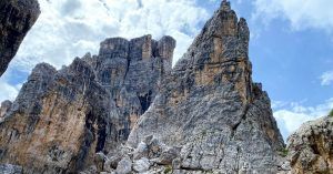 Vuelta a las Cinque Torri, Cinco Torres. Dolomitas. Cortina d' Ampezzo. Belluno. Véneto. Italia.