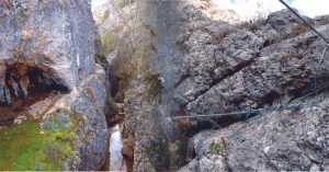 Zona Estrecha Ferrata de Pasarela de Espeja de San Marcelino. Soria, Castilla y León.