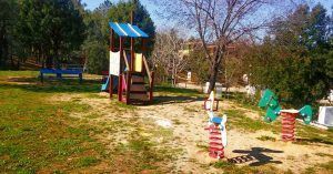 Zona Infantil del Camping Navahermosa La Milagra. Toledo, Castilla La Mancha.
